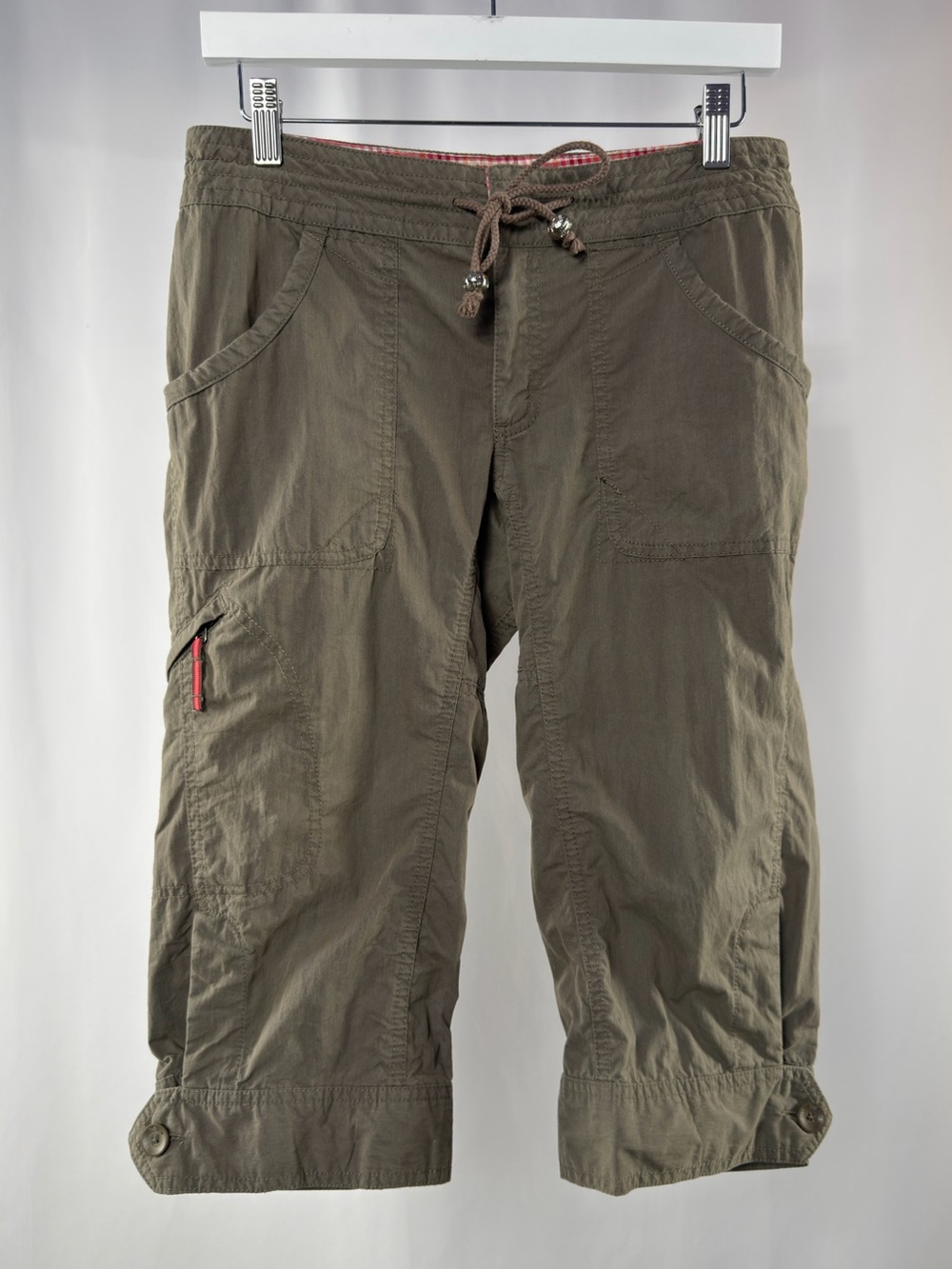 Vintage The North Face Cargo Capris with Drawstring Hiking‎ Pant in Green Size 4